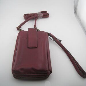 MUNDI Sonoma Fade Red Crossbody RFID Blocking Phone Faux Leather Wallet MSRP $34